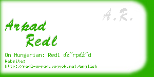 arpad redl business card